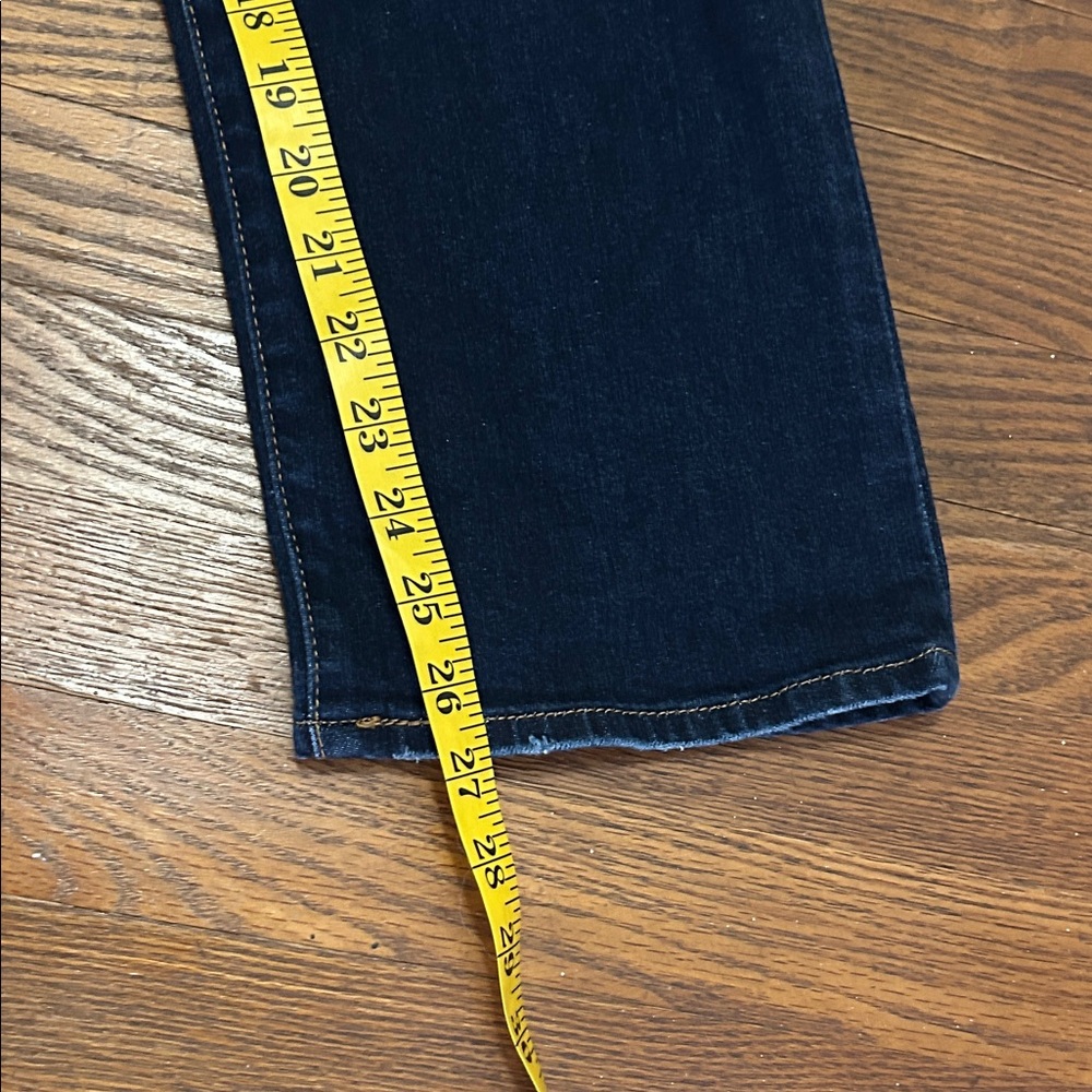 Levi's Jeans Women’s 26 Dark Blue RibCage Straight Leg Distressed - Picture 5 of 11